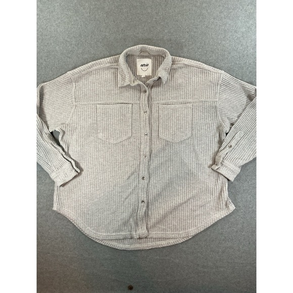 aerie Sweaters - Aerie Small Waffle Knit Gray Thermal Sweater 346